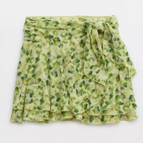 Aerie Chiffon Wrap Mini Skirt - Picture 3 of 8